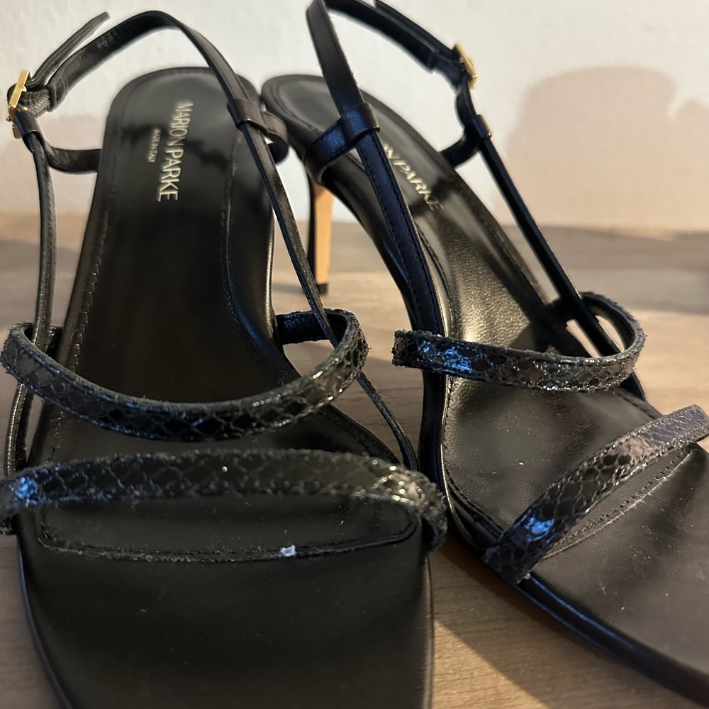 Never Worn Python Elegant Black Heels With Ankle … - image 8